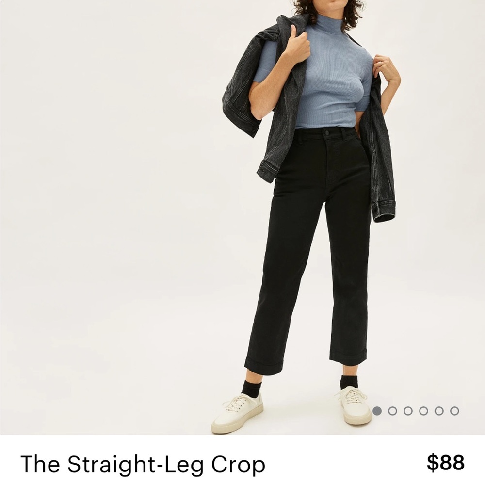 NWT — Everlane — The Straight Leg Crop — Black Size 2